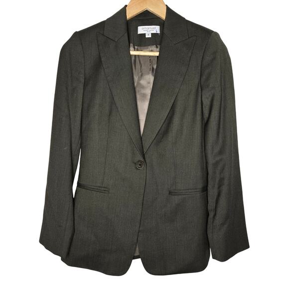 Emanuel Ungaro Womens Vintage Y2K Preppy Old Money Designer Wool Blazer Petite 6 - Picture 1 of 11